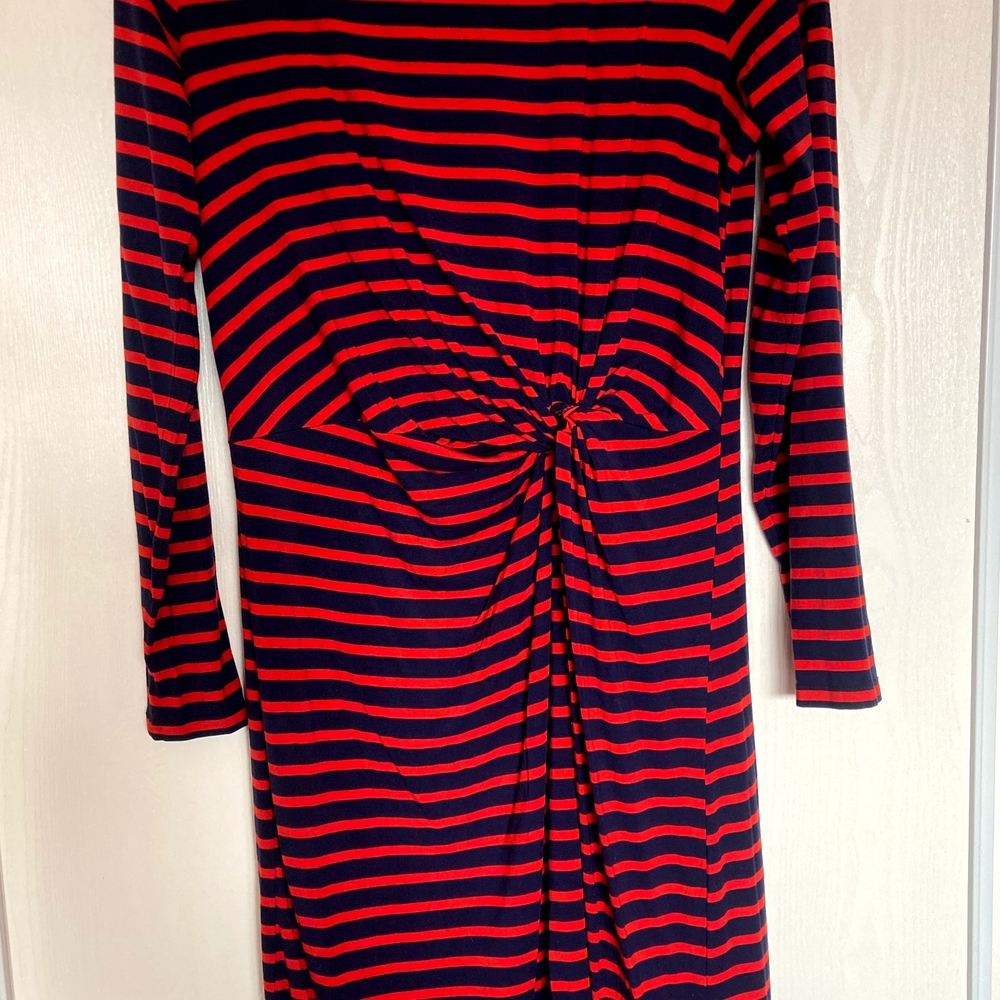Striped Red and Dark Blue Dress- Gap